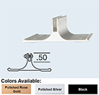 Wall Bracket 1/8x2 Gold